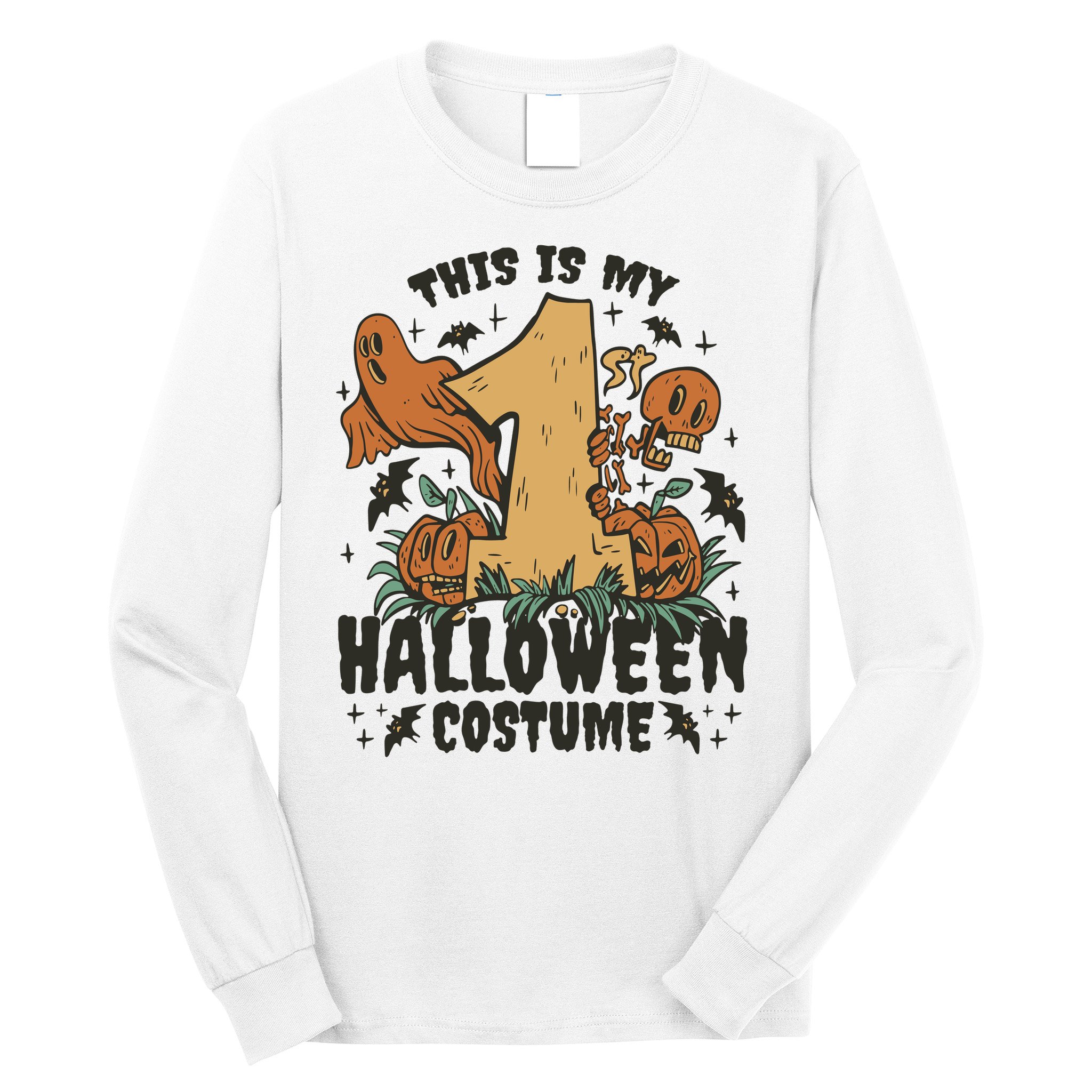 This Is My First Halloween Costume Spooky Long Sleeve Shirt