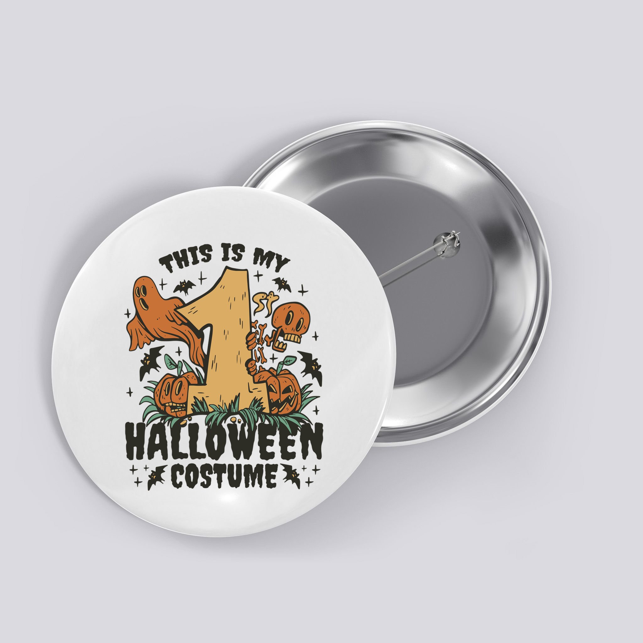 This Is My First Halloween Costume Spooky Button