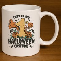 This Is My First Halloween Costume Spooky 11oz C Handle Ceramic Mug