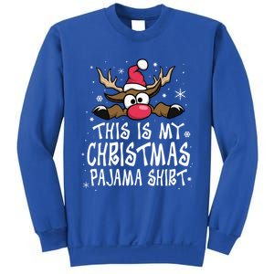 This Is My Christmas Pajama Funny Christmas Reindeer Sweatshirt