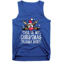 This Is My Christmas Pajama Funny Christmas Reindeer Tank Top