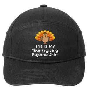 This Is My Thanksgiving Pajama Turkey Day 7-Panel Snapback Hat