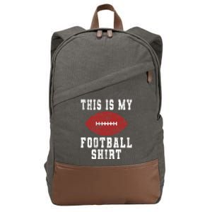 This Is My Football - American Football Lover Cotton Canvas Backpack