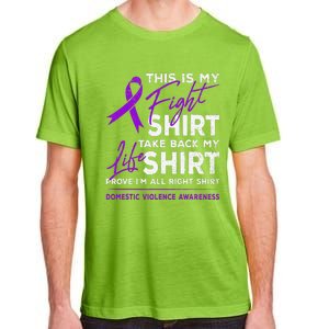 This Is My Fight Domestic Violence Awareness Purple Ribbon Adult ChromaSoft Performance T-Shirt