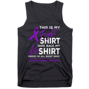 This Is My Fight Domestic Violence Awareness Purple Ribbon Tank Top