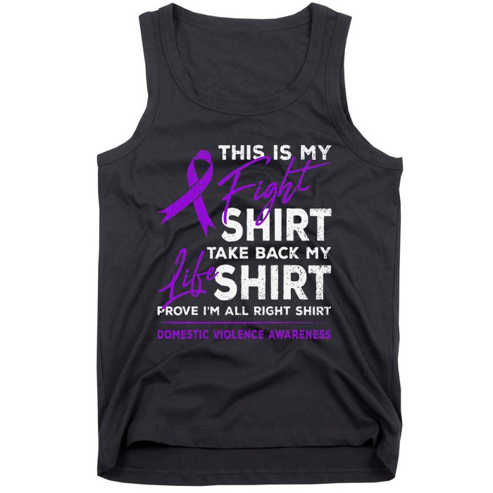 This Is My Fight Domestic Violence Awareness Purple Ribbon Tank Top