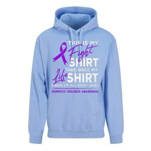 This Is My Fight Domestic Violence Awareness Purple Ribbon Unisex Surf Hoodie