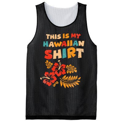 This is My Hawaiian Tropical Hawaiian Costume Party Mesh Reversible Basketball Jersey Tank