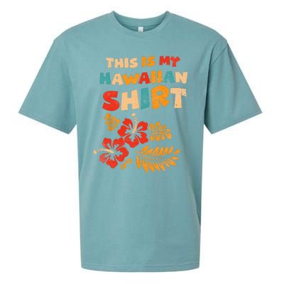 This is My Hawaiian Tropical Hawaiian Costume Party Sueded Cloud Jersey T-Shirt