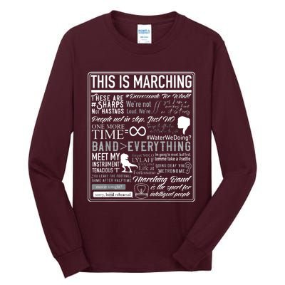 This Is Marching Band Funny Marching Band Sayings Memes Tall Long Sleeve T-Shirt