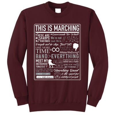 This Is Marching Band Funny Marching Band Sayings Memes Tall Sweatshirt