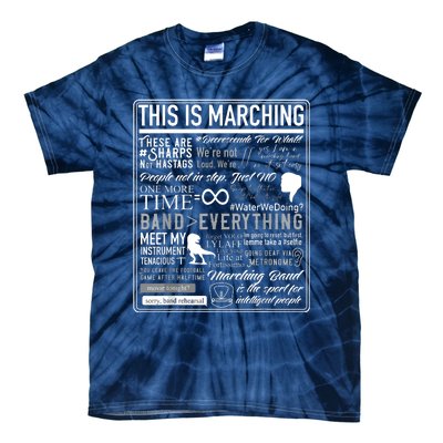 This Is Marching Band Funny Marching Band Sayings Memes Tie-Dye T-Shirt