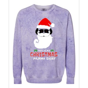 This Is My Christmas Pajama Funny Gamer Video Game Santa Colorblast Crewneck Sweatshirt