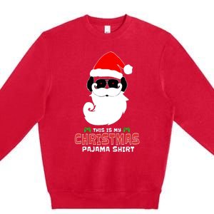 This Is My Christmas Pajama Funny Gamer Video Game Santa Premium Crewneck Sweatshirt