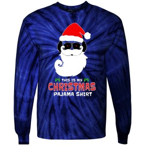 This Is My Christmas Pajama Funny Gamer Video Game Santa Tie-Dye Long Sleeve Shirt