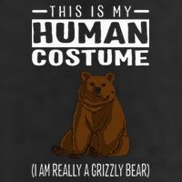 This Is My Human Costume IM Really A Grizzly Bear 7 Panel Mesh Trucker Snapback Hat