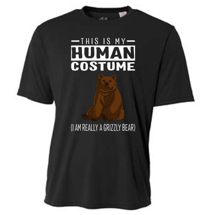 This Is My Human Costume IM Really A Grizzly Bear Cooling Performance Crew T-Shirt