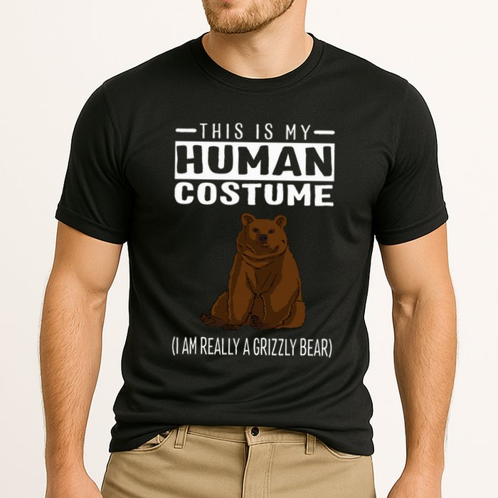 This Is My Human Costume IM Really A Grizzly Bear Cooling Performance Crew T-Shirt