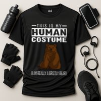 This Is My Human Costume IM Really A Grizzly Bear Cooling Performance Crew T-Shirt