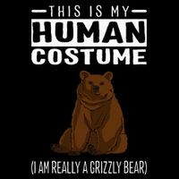 This Is My Human Costume IM Really A Grizzly Bear Cooling Performance Crew T-Shirt