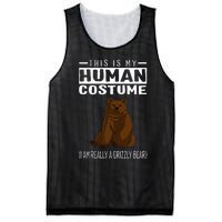 This Is My Human Costume IM Really A Grizzly Bear Mesh Reversible Basketball Jersey Tank