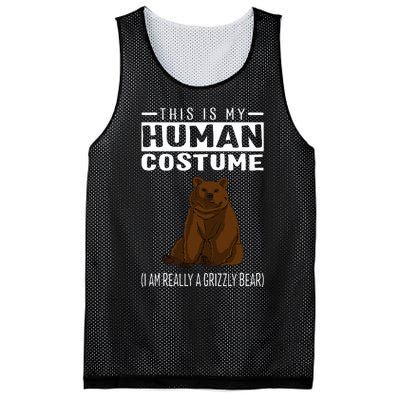 This Is My Human Costume IM Really A Grizzly Bear Mesh Reversible Basketball Jersey Tank