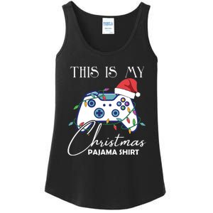 This Is My Christmas Pajama Shirt Funny Gamer Ladies Essential Tank