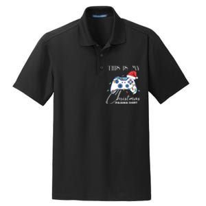 This Is My Christmas Pajama Shirt Funny Gamer Dry Zone Grid Polo