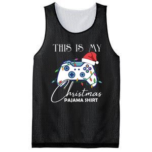 This Is My Christmas Pajama Shirt Funny Gamer Mesh Reversible Basketball Jersey Tank