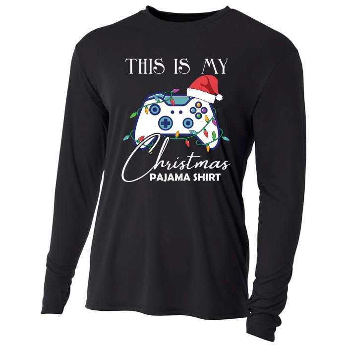 This Is My Christmas Pajama Shirt Funny Gamer Cooling Performance Long Sleeve Crew