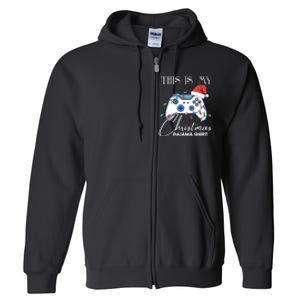 This Is My Christmas Pajama Shirt Funny Gamer Full Zip Hoodie