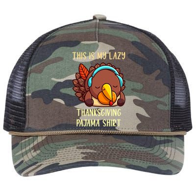 This Is My Lazy Thanksgiving Pajama Toddler Turkey Pj Retro Rope Trucker Hat Cap