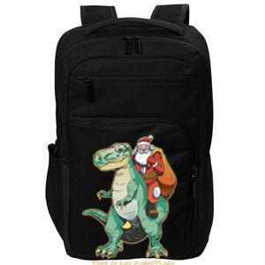 This Is My Christmas Pijama Santa Riding T Rex Impact Tech Backpack