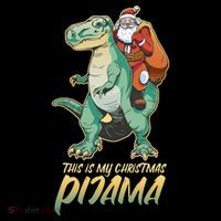 This Is My Christmas Pijama Santa Riding T Rex 7-Panel Snapback Hat