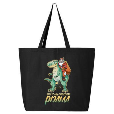 This Is My Christmas Pijama Santa Riding T Rex 25L Jumbo Tote