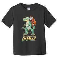 This Is My Christmas Pijama Santa Riding T Rex Toddler T-Shirt