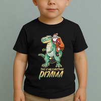 This Is My Christmas Pijama Santa Riding T Rex Toddler T-Shirt