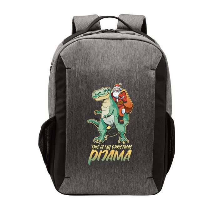 This Is My Christmas Pijama Santa Riding T Rex Vector Backpack