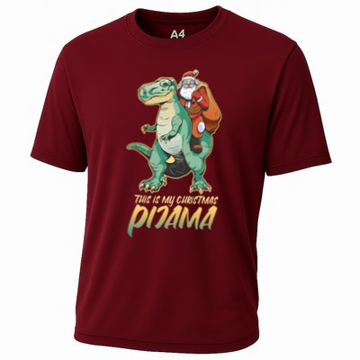 This Is My Christmas Pijama Santa Riding T Rex Performance Shirt