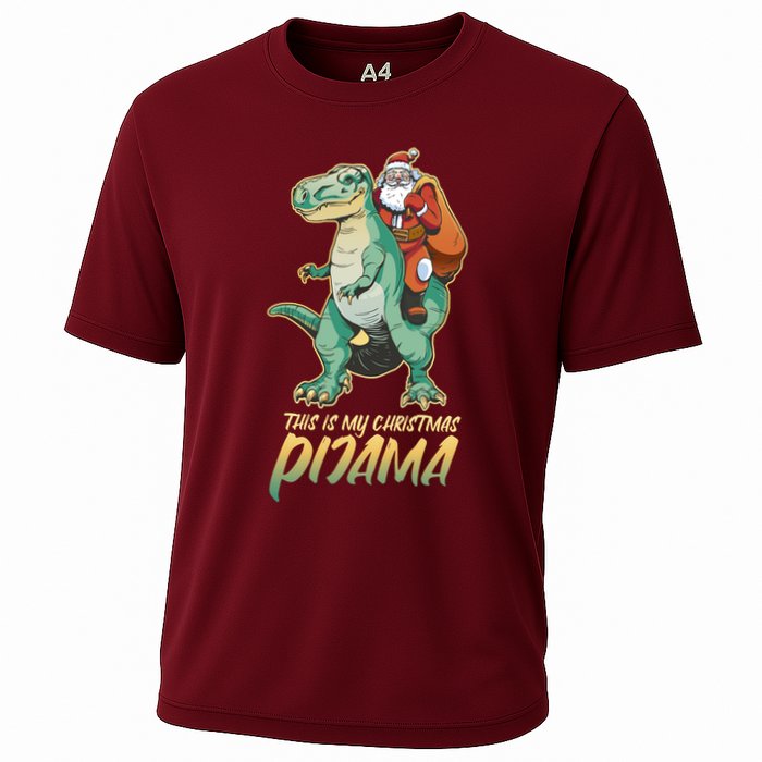 This Is My Christmas Pijama Santa Riding T Rex Performance Shirt