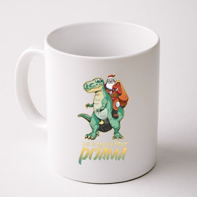 This Is My Christmas Pijama Santa Riding T Rex Coffee Mug