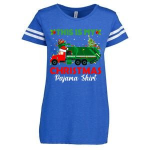 This Is My Christmas Pajama Cute Gift Santa Garbage Truck Xmas Gift Enza Ladies Jersey Football T-Shirt