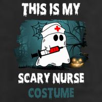 This Is My Scary Nurse Halloween Costume 7 Panel Mesh Trucker Snapback Hat