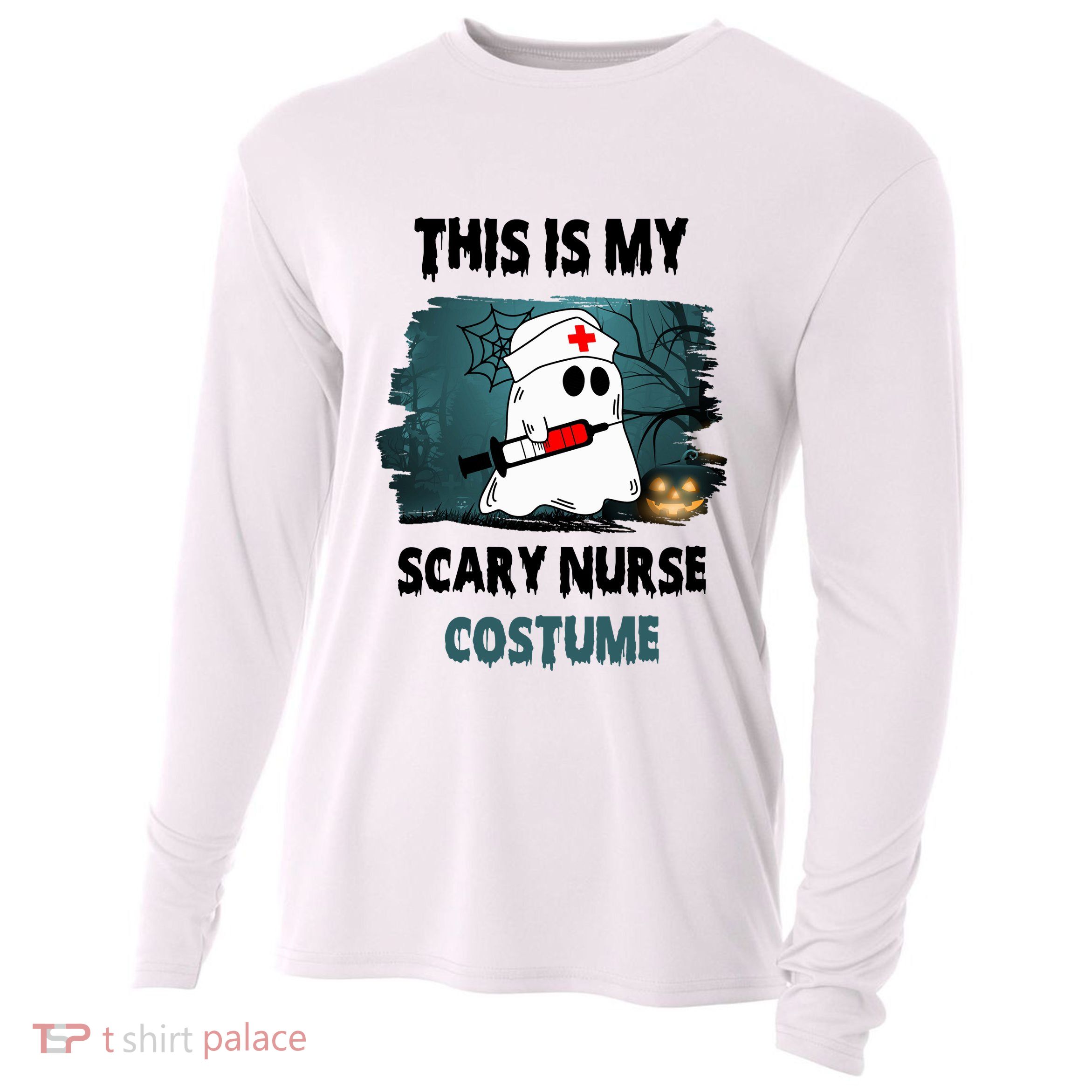 This Is My Scary Nurse Halloween Costume Cooling Performance Long Sleeve Crew