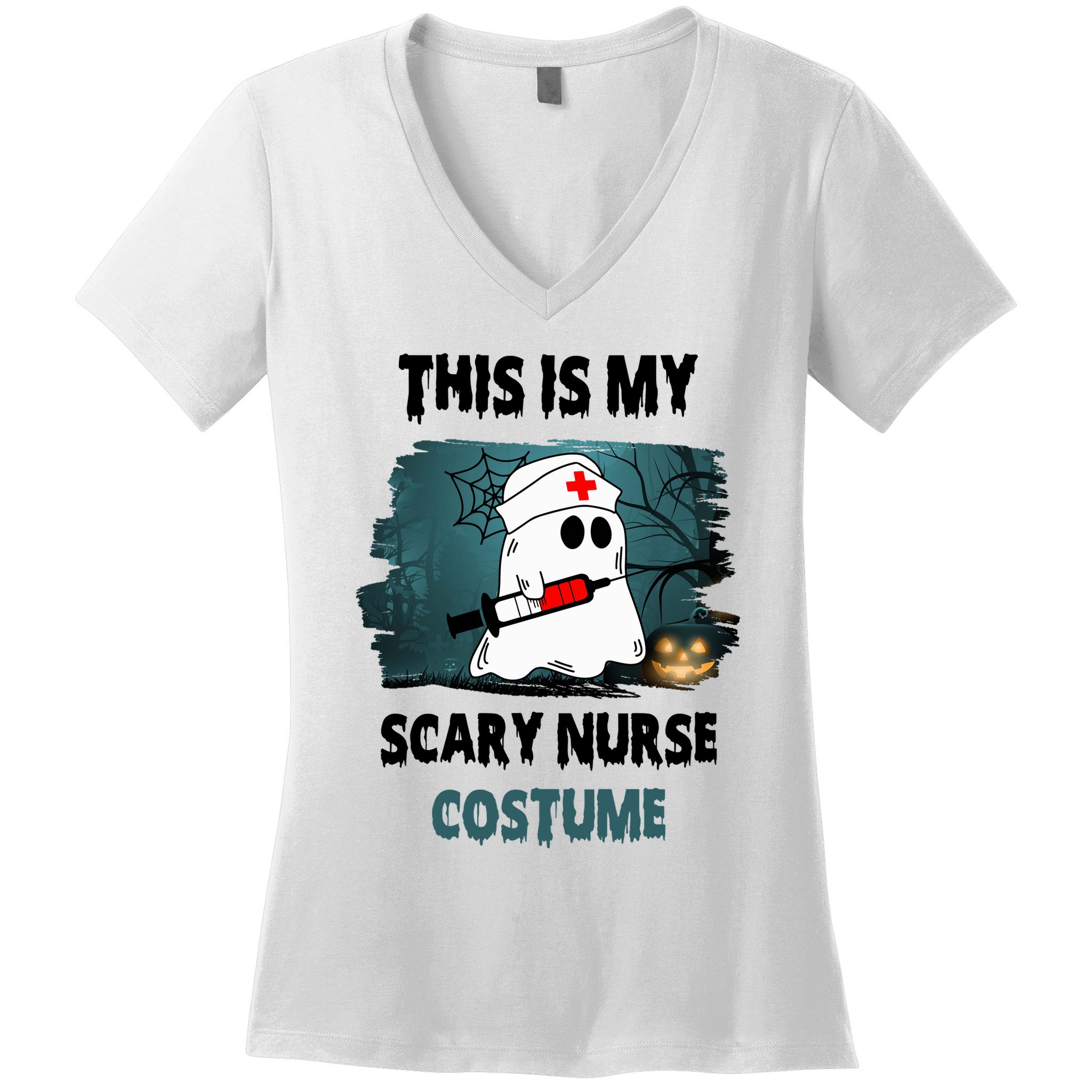 This Is My Scary Nurse Halloween Costume Women's V-Neck T-Shirt