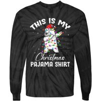 This is My Christmas Pajama Polar Bear Funny Tie-Dye Long Sleeve Shirt