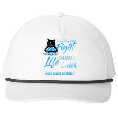 This Is My Fight Colon Cancer Awareness Month Snapback Five-Panel Rope Hat