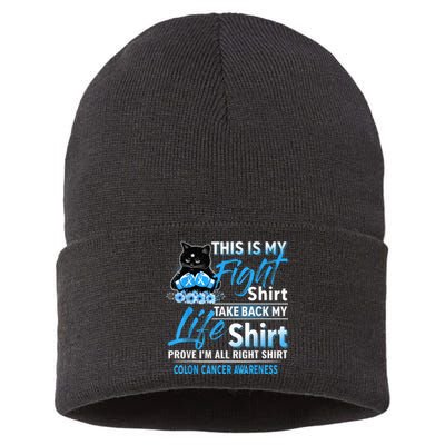 This Is My Fight Colon Cancer Awareness Month Sustainable Knit Beanie