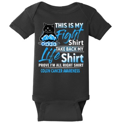 This Is My Fight Colon Cancer Awareness Month Baby Bodysuit