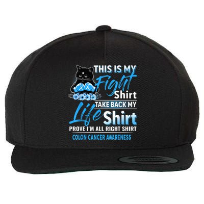 This Is My Fight Colon Cancer Awareness Month Wool Snapback Cap